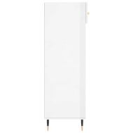 Шкаф за обувки, бял гланц, 60x35x105 см, инженерно дърво