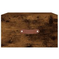 Нощни шкафчета за стенен монтаж, 2 бр, опушен дъб, 35x35x20 см