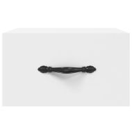 Нощни шкафчета за стенен монтаж, 2 бр, бели, 35x35x20 см