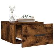 Нощно шкафче за стенен монтаж, опушен дъб, 35x35x20 см