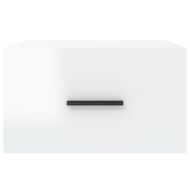 Нощни шкафчета за стенен монтаж, 2 бр, бял гланц, 35x35x20 см