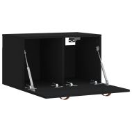 Стенен шкаф, черен, 60x36,5x35 см, инженерно дърво