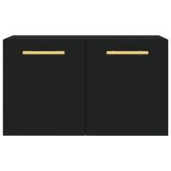 Стенен шкаф, черен, 60x36,5x35 см, инженерно дърво