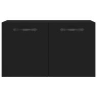 Стенен шкаф, черен, 60x36,5x35 см, инженерно дърво