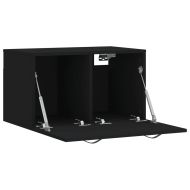 Стенен шкаф, черен, 60x36,5x35 см, инженерно дърво