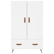 Висок шкаф, бял, 69,5x31x115 см, инженерно дърво