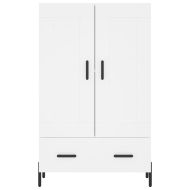 Висок шкаф, бял, 69,5x31x115 см, инженерно дърво