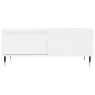 Кафе маса, бяла, 90x50x36,5 см, инженерно дърво