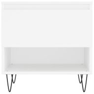 Кафе маса, бяла, 50x46x50 см, инженерно дърво