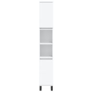 Шкаф за баня, бял, 30x30x190 см, инженерно дърво