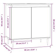 Шкаф за баня, бетонно сив, 58x33x60 см, инженерно дърво