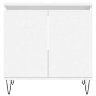 Шкаф за баня, бял, 58x33x60 см, инженерно дърво