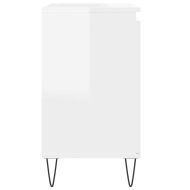 Шкаф за баня, бял гланц, 58x33x60 см, инженерно дърво