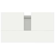 Шкаф за баня, бял гланц, 58x33x60 см, инженерно дърво