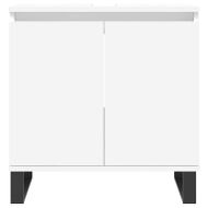 Шкаф за баня, бял, 58x33x60 см, инженерно дърво