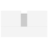 Шкаф за баня, бял, 58x33x60 см, инженерно дърво