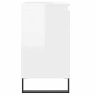 Шкаф за баня, бял гланц, 58x33x60 см, инженерно дърво