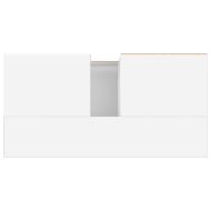 Шкаф за баня, бял, 65x33x60 см, инженерно дърво