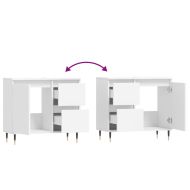 Шкаф за баня, бял, 65x33x60 см, инженерно дърво