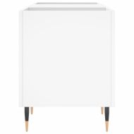 Шкаф за грамофонни плочи бял 121x38x48 см инженерно дърво