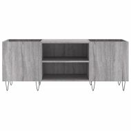 Шкаф за винилови плочи сив сонома 121x38x48 см инженерно дърво