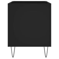 Шкаф за грамофонни плочи черен 74,5x38x48 см инженерно дърво