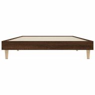 Рамка за легло без матрак кафяв дъб 100x200 см инженерно дърво