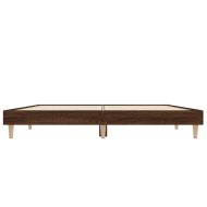 Рамка за легло без матрак кафяв дъб 120x190 см инженерно дърво