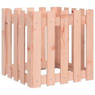 Градинска кашпа с дизайн на ограда 50x50x50 см дугласки масив