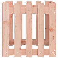 Градинска кашпа с дизайн на ограда 50x50x50 см дугласки масив