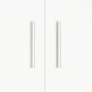 Поставка за аквариум, бяла, 81x36x73 см, инженерно дърво