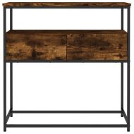 Конзолна маса, опушен дъб, 75x40x75 см, инженерно дърво