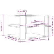 Кафе маса, бяла, 58x58x40 см, инженерно дърво