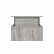 Кафе маса, сив сонома, 90x55x42,5 см, инженерно дърво