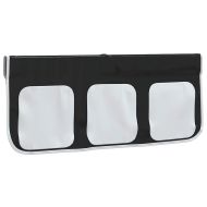 Завеси за високо детско легло, бяло и черно, полиестер