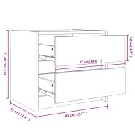 Нощни шкафчета, 2 бр, 40x31x35,5 см, борово дърво масив