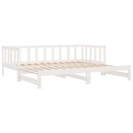 Канапе с изтеглящо разтегателно легло 90x190 см бор масив