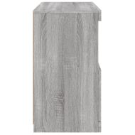 Сайдборд с LED светлини, сив сонома, 60x37x67 см