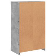 Сайдборд с LED светлини, бетонно сив, 60,5x37x100 см