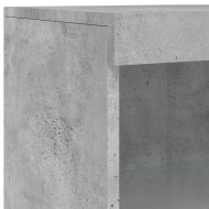 Сайдборд с LED светлини, бетонно сив, 60,5x37x100 см