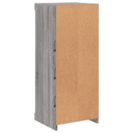 Сайдборд с LED светлини, сив сонома, 41x37x100 см