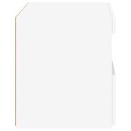 Нощно шкафче с LED осветление, бяло, 50x40x45 см