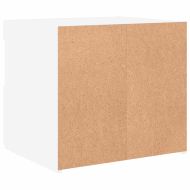 Нощно шкафче с LED осветление, бяло, 50x40x45 см