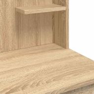 Тоалетка с LED лампи, сонома дъб, 96x40x142 см