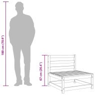 Градинско кресло без подлакътници, бял, 70x70x67 см, бор масив