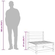 Градински кресла без подлакътници 3бр восъчнокафяв 70x70x67 см