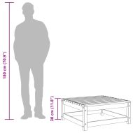 Градинска табуретка, восъчнокафяв, 70x70x30 см, бор масив