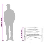 Градински ъглов диван, бор масив