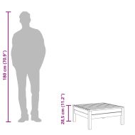 Градинска табуретка, дугласка дървесина масив