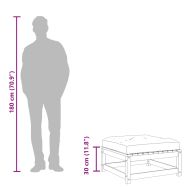 Градинска табуретка с възглавница, дугласко дърво масив